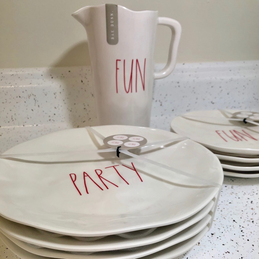 Rae Dunn Fun + Party Set In Red - Picture 3 of 4